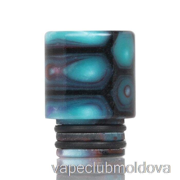 Vape Pod Kit 510 Tall Snakeskin Resin Drip Tip Albastru